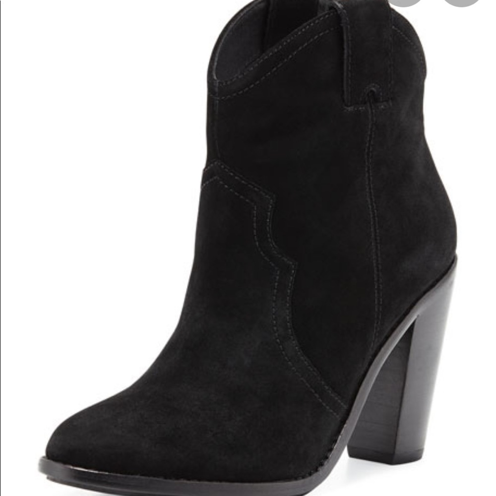 Joie Monte Black suede  western bootie